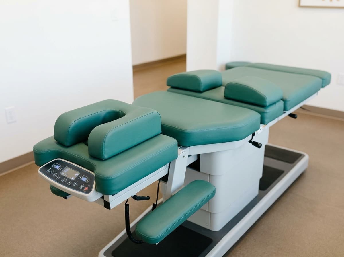 Spinal decompression therapy table — non-surgical back care at Simply Health Integrated Medical in St. Louis