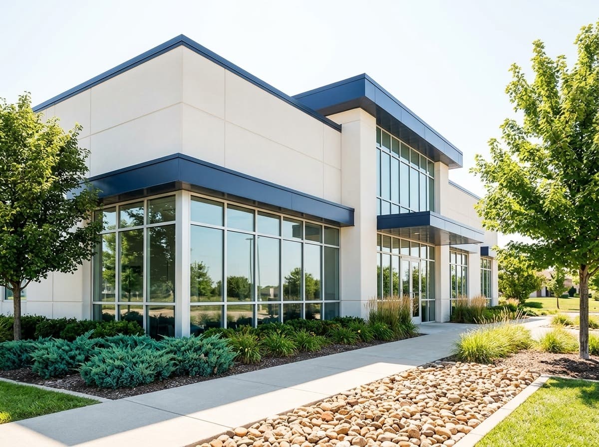 Modern medical office exterior — Clayton at Simply Health Integrated Medical in St. Louis