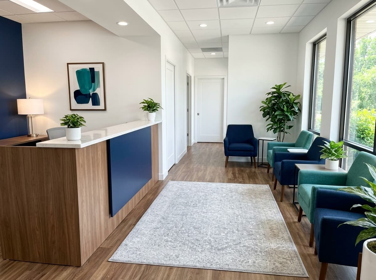 Welcoming reception area — Town and Country at Simply Health Integrated Medical in St. Louis