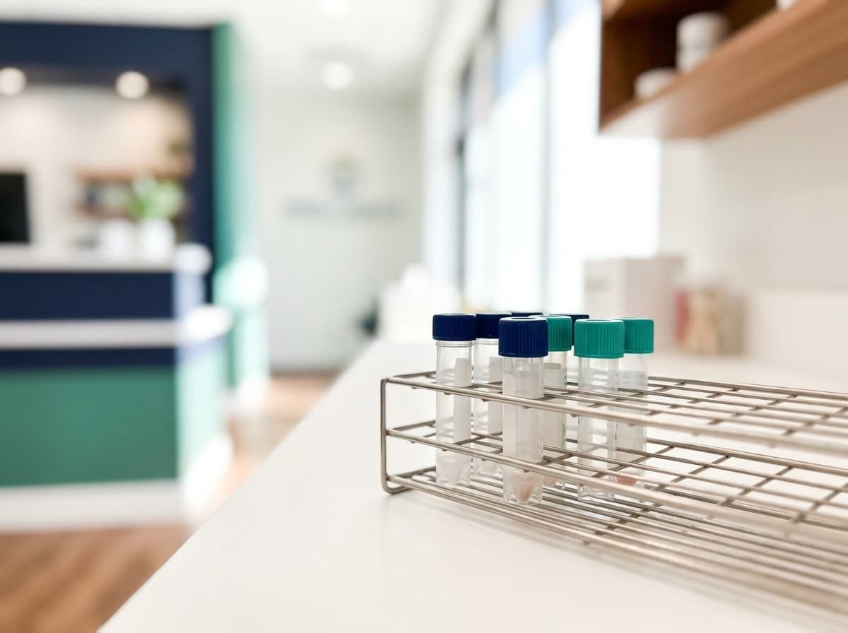 Lab-grade cryo vials — PRP for joints at Simply Health Integrated Medical in St. Louis